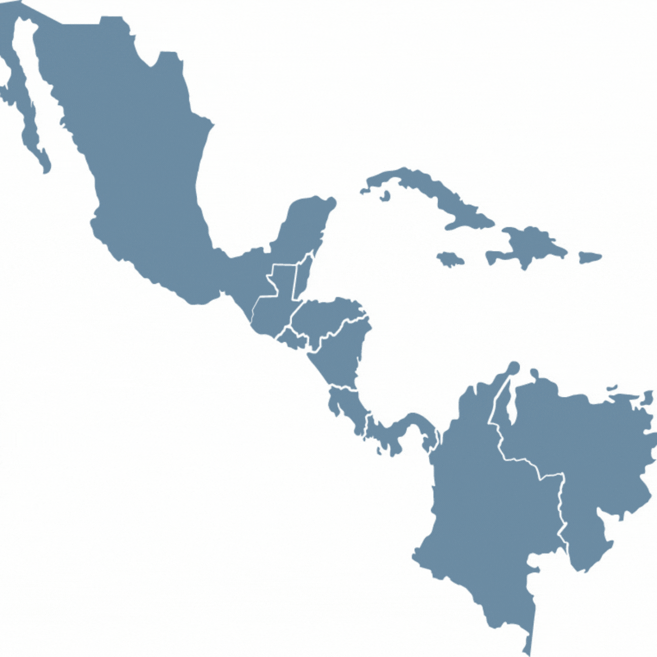 Mapa de cobertura en Latinoamérica